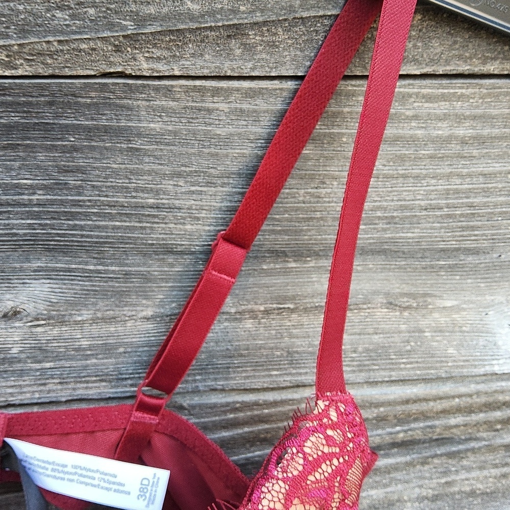 Adore Me Deep Red Underwire Bra Size 38D - Picture 8 of 12